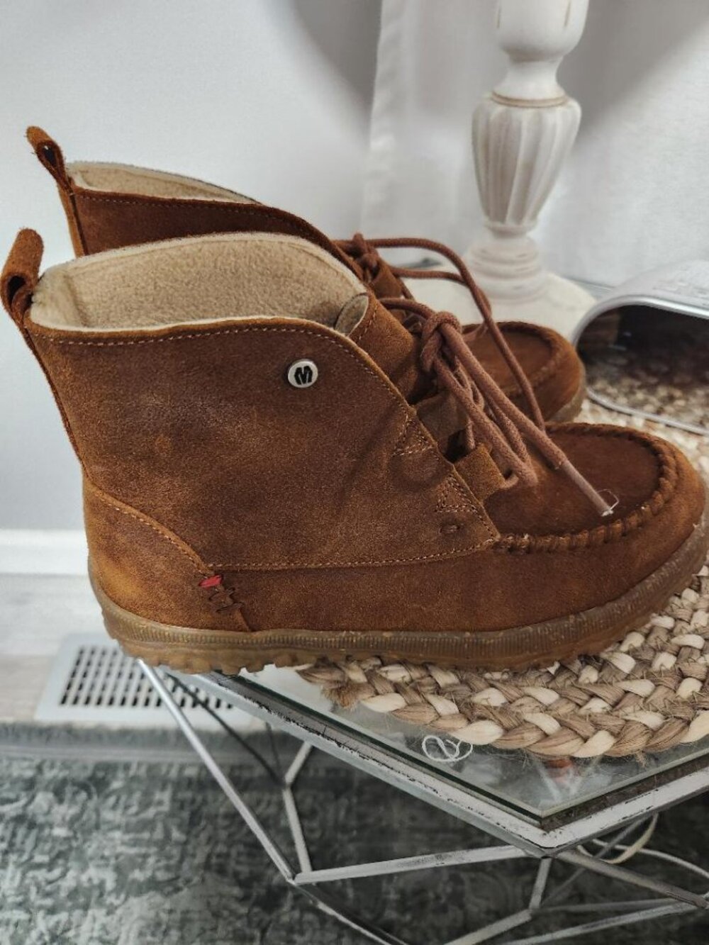 Women's Minnetonka Tealey Lace Up Suede Ankle Boots Sz 8M MSRP $110 - Picture 6 of 11